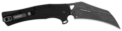 Kershaw 1423 Dawnstar 3.5" Folding Hawkbill Plain BlackWash 8Cr13MoV Tactical Knife