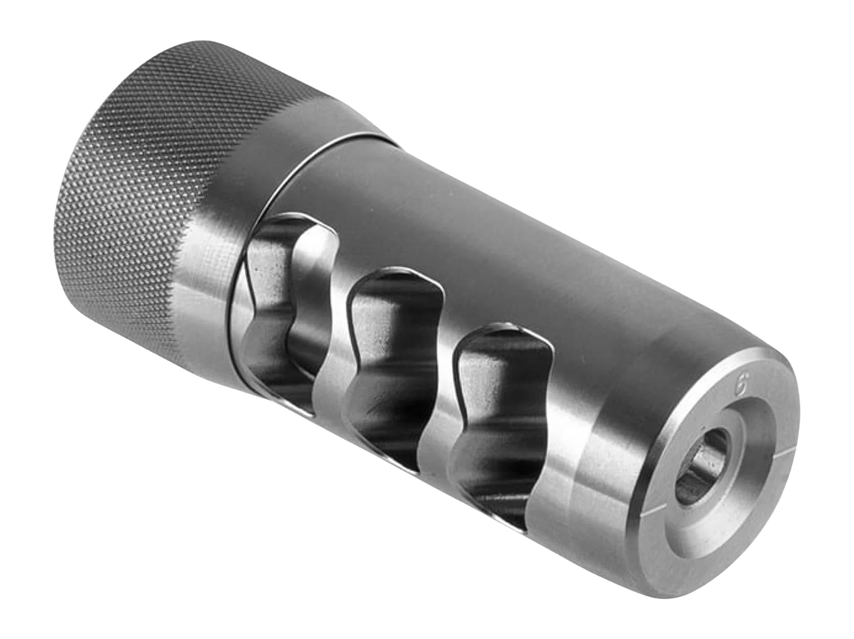 Area 419 Hellfire Self Timing Muzzle Brake 30 Cal / 7mm 1/2-28 Raw Stainless