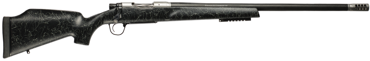 Christensen Arms Traverse 300 PRC 26" 3+1 Bolt-Action Rifle - Natural Stainless, Black w/Gray Webbing Stock