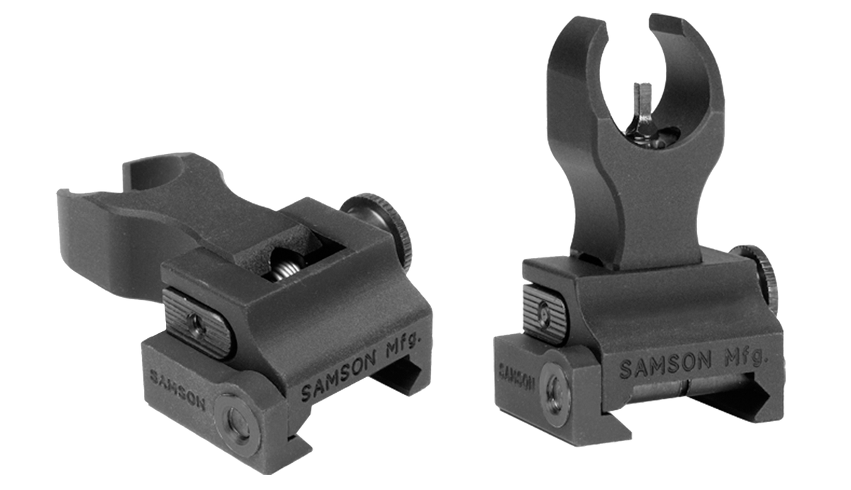 Samson Quick Flip A2 Front Sight Gas Block Extended Height AR-15 Black Hardcoat Anodized