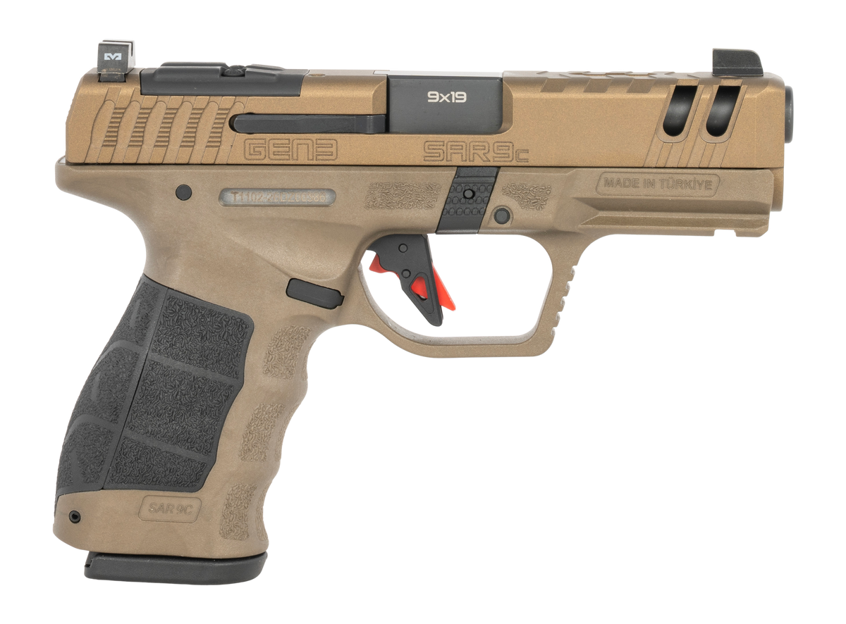 SAR USA SAR9 C Gen3 Compact 9mm Luger 4.10" 10+1 Semi-Auto Pistol - Bronze