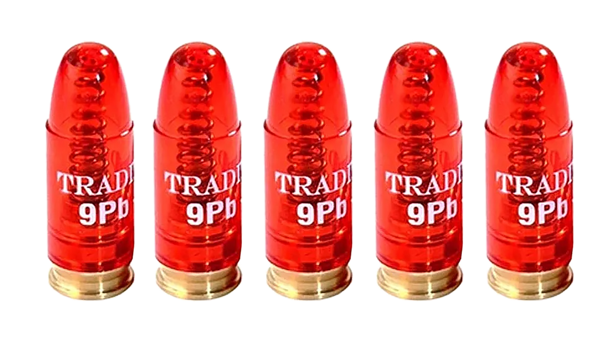 Traditions ASM9 Snap Caps 9mm 5-Pack Dummy Rounds - Plastic w/Brass Base