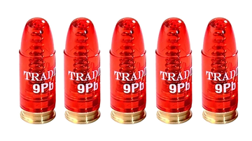 Traditions ASM9 Snap Caps 9mm 5-Pack Dummy Rounds - Plastic w/Brass Base