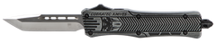 CobraTec CTK-1 Small 2.75" OTF Tanto Plain D2 Steel Blade/Black Stonewashed Aluminum Handle
