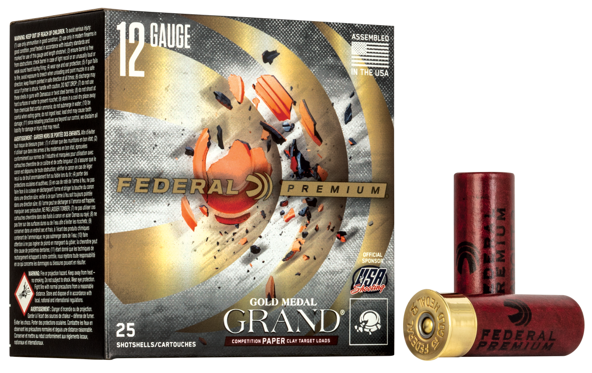 Federal Premium Gold Medal Paper 12 Gauge 2.75" 1 1/8 oz #8 Shot Shotshells - Box or Case