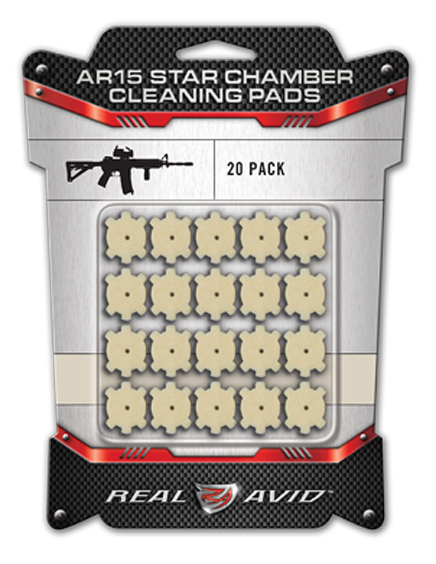 Real Avid Star Chamber Cleaning Pads 223 Rem/5.56x45mm NATO Wool 20-Pk