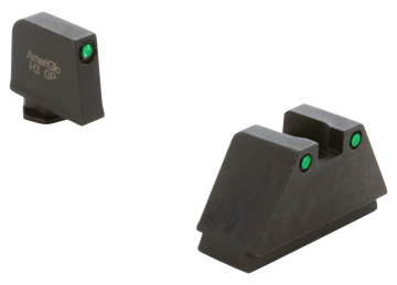 Ameriglo GL815 Optic Compatible Sight Set for Glock 3XL Tall - Green Tritium Black Outline