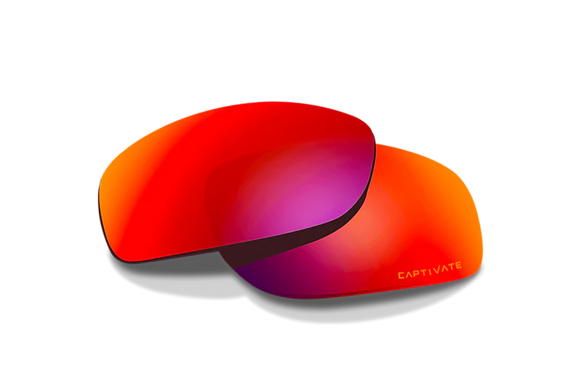 Wiley X P-17RM Twisted CAPTIVATE Polarized Red Mirror Lens Polycarbonate Safety Glasses