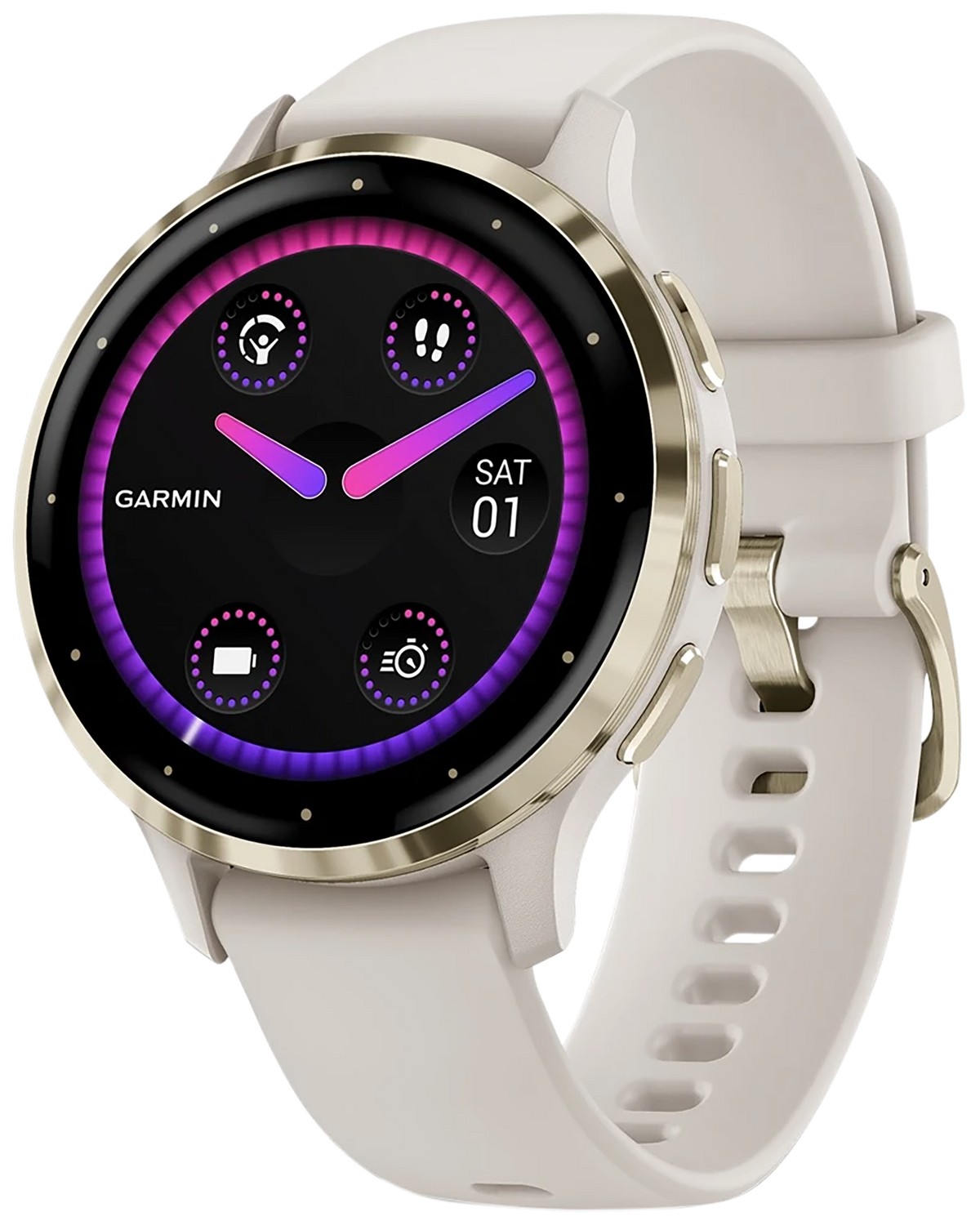 Garmin Venu 3S 41mm AMOLED GPS Smartwatch Soft Gold Ivory