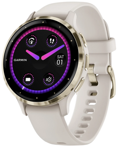 Garmin Venu 3S 41mm AMOLED GPS Smartwatch Soft Gold Ivory