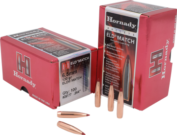Hornady 26177 ELD Match 6.5mm .264 130 gr Extremely Low Drag-Match 100 Per Box