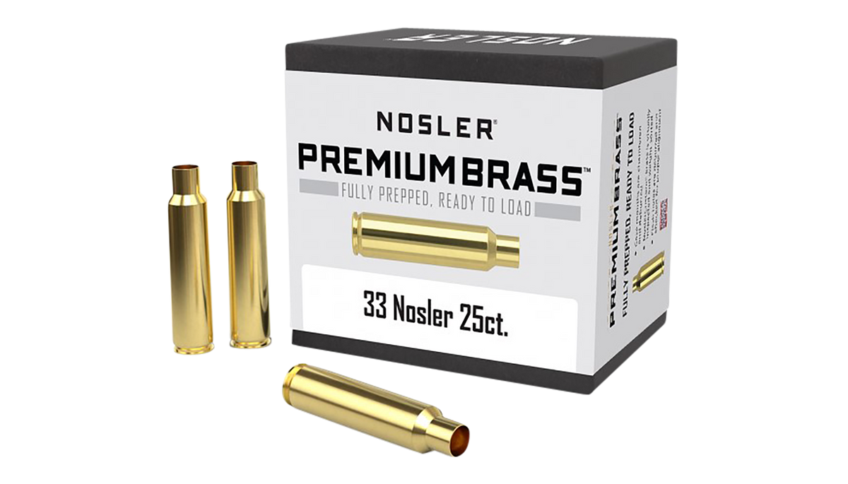 Nosler Premium Brass 33 Nosler 25/Box Unprimed Rifle Cases