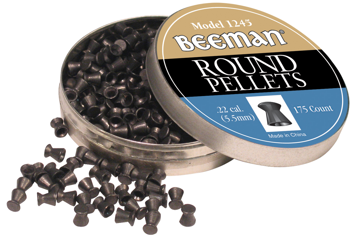 Beeman 1245 .22 Cal 15.2gr Round Lead Pellets - 175/Tin