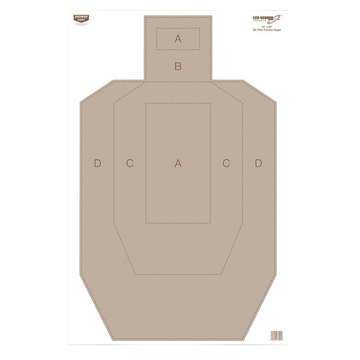Birchwood Casey EZE-Scorer 23" x 35" IPSC Hanging Paper Target - Tan 100-Pack