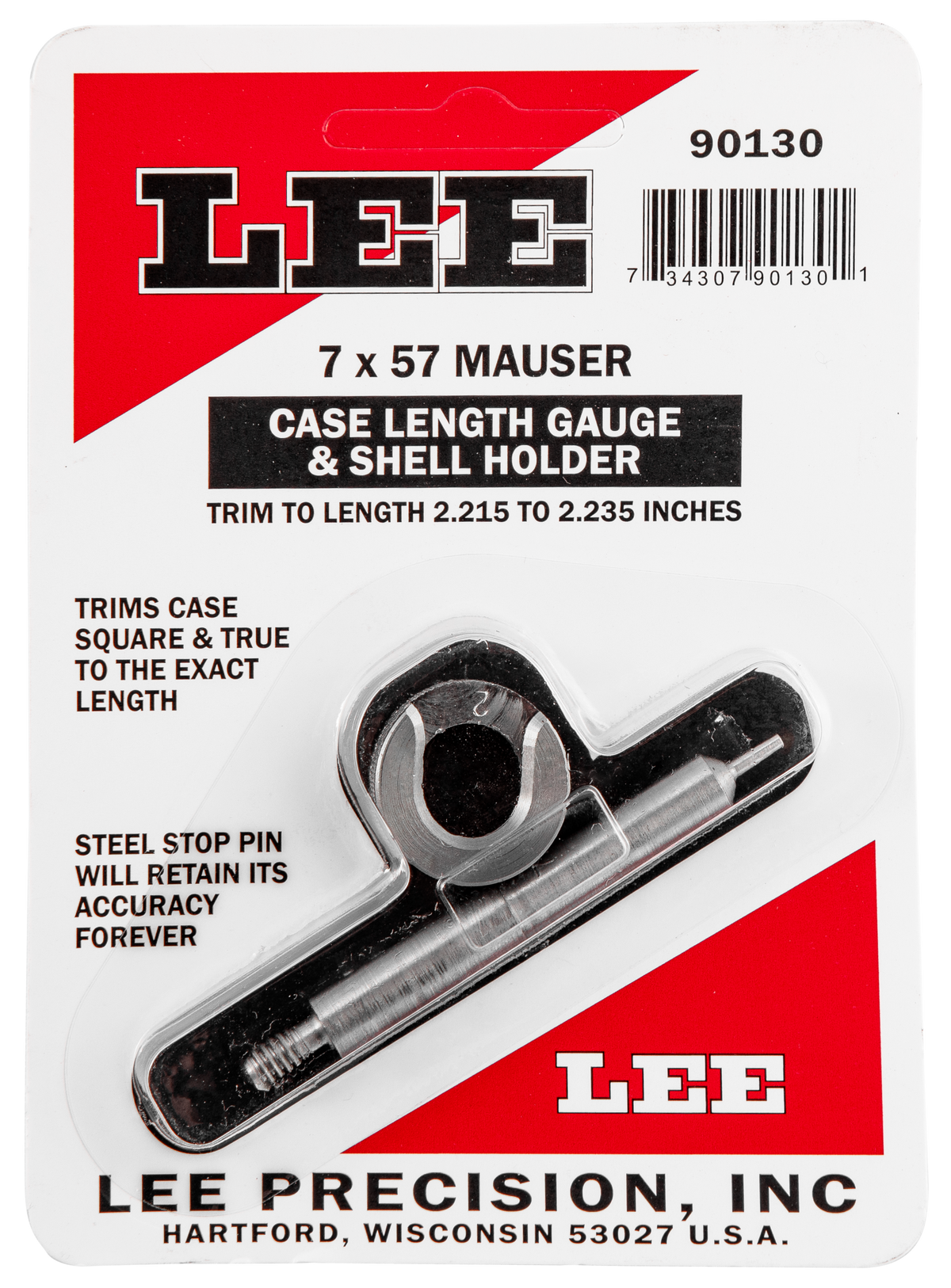 Lee 90130 Case Length Gauge w/ Shell Holder 7x57mm Mauser