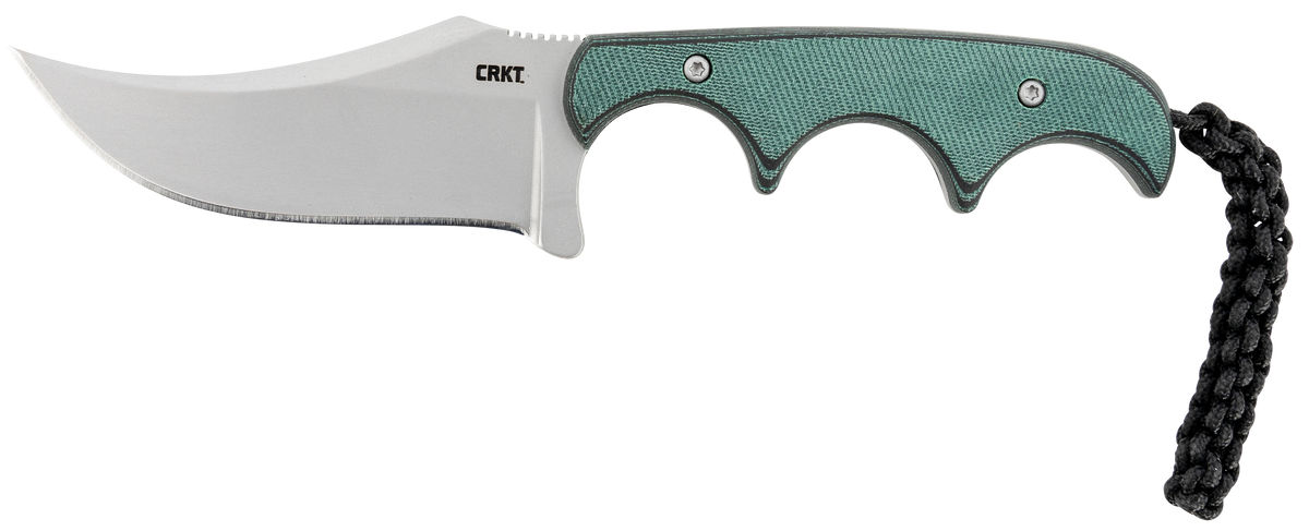 Columbia River Minimalist Persian 2.76" Fixed Recurve Plain 8Cr13MoV SS Green Fiber Handle Knife