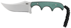 Columbia River Minimalist Persian 2.76" Fixed Recurve Plain 8Cr13MoV SS Green Fiber Handle Knife
