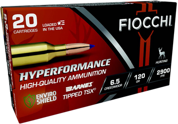 Fiocchi Hyperformance 6.5 Creedmoor 120gr Barnes Tipped TSX 20 Rd - Box or Case