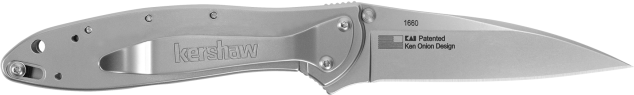 Kershaw Leek 1660 3" Folding Drop Point Plain Bead Blasted 14C28N Knife