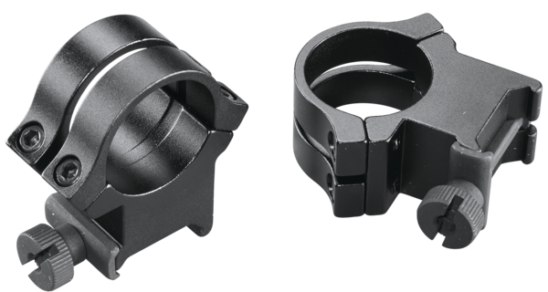 Weaver Mounts Quad Lock Detachable Scope Rings 1" Extra High Matte Black Aluminum - Quick Detach