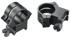 Weaver Mounts Quad Lock Detachable Scope Rings 1" Extra High Matte Black Aluminum - Quick Detach