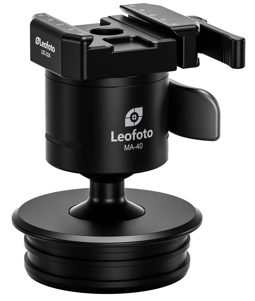 Leofoto USA MAB-75X Precision Rifle Ball Head Black Aluminum - 75mm/100mm Systematic