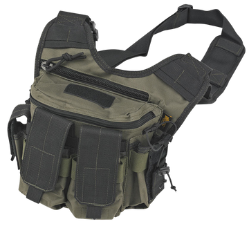 US PeaceKeeper P20305 Rapid Deployment Pack Shoulder Sling Range Bag OD Green/Black 600D Polyester