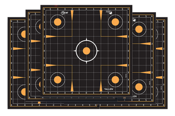EZ-Aim Splash Reactive 12x12" Self-Adhesive Sight-In Grid Paper Target - 10 Pack