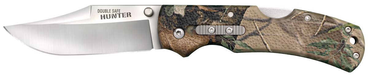 Cold Steel Double Safe Hunter 3.5" Folding Clip Point Plain Edge 8Cr13MoV Camo GFN