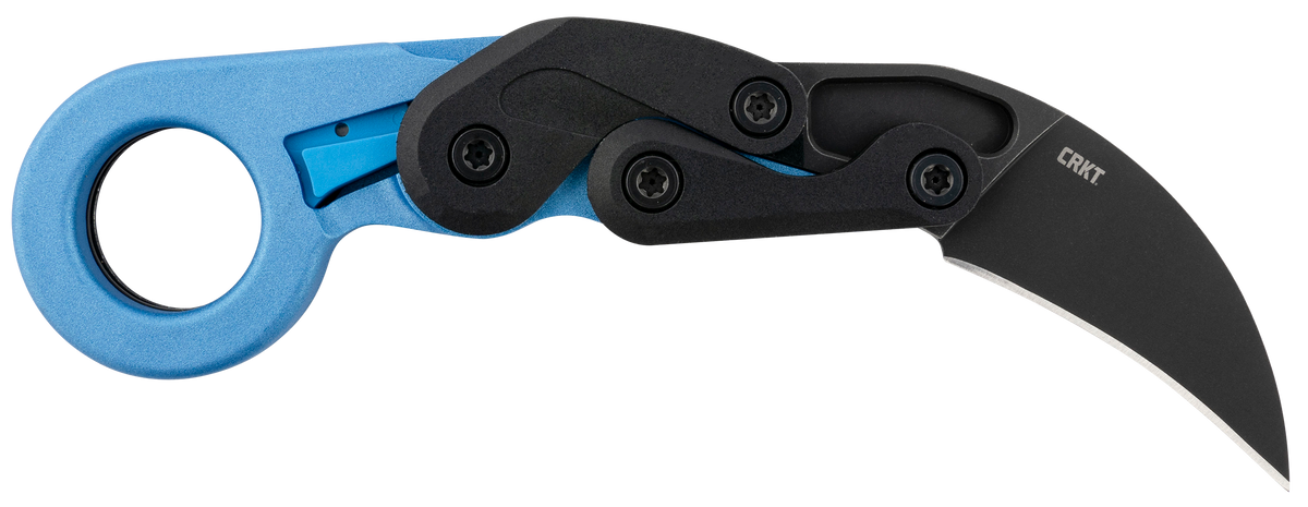 Columbia River Provoke 4041B 2.47" Folding Hawkbill Plain Black Stonewash 4116 SS Blue Metallic Grivory