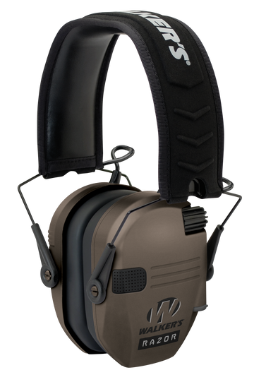 Walkers Game Ear Razor Slim Electronic Muff 23 dB Over the Head Flat Dark Earth/Black Polymer