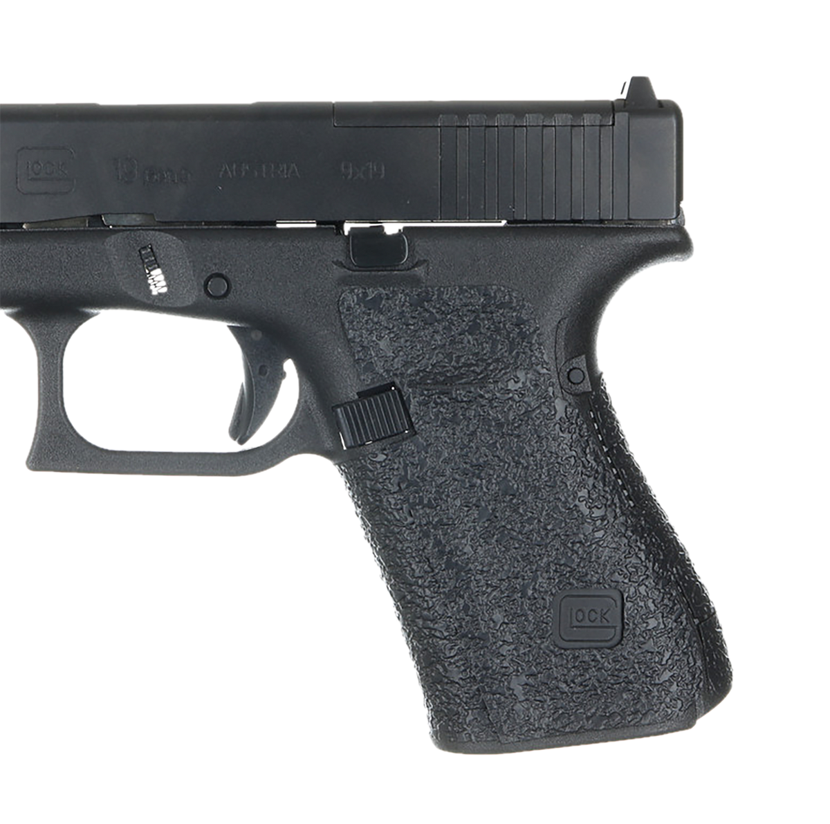 Talon Grips 383R Adhesive Grip for Glock Gen5 19/23/25/32/38/44 w/Medium Backstrap - Black Rubber