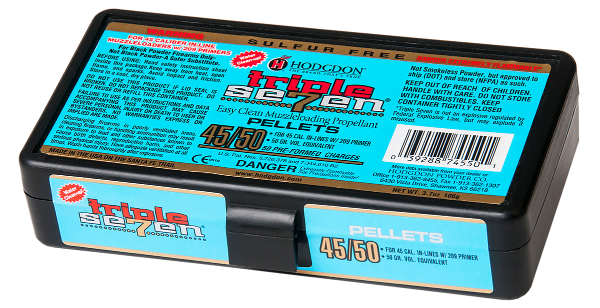 Hodgdon Triple Seven Pellets 45/50 50gr 50/Box - Muzzleloading Propellant