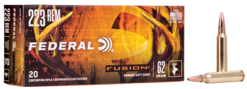 Federal Fusion .223 Rem 62gr Bonded Soft Point Rifle Ammo - Box or Case