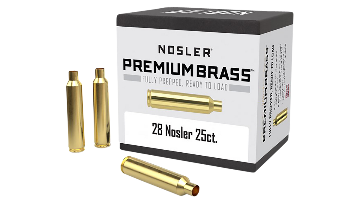 Nosler Premium Brass 28 Nosler Unprimed Cases 25/Box