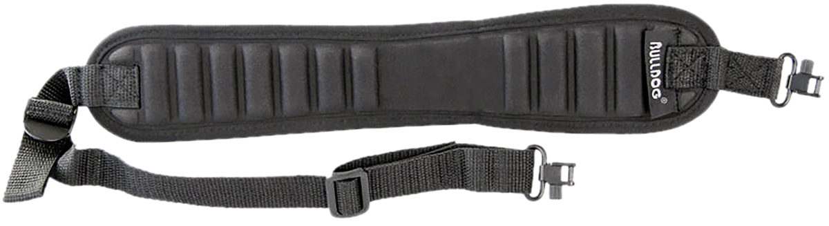 Bulldog BD837 Ribbed Rifle Sling w/ Deluxe Locking Swivels - Black