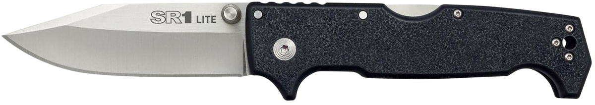 Cold Steel SR1 Lite 4" Clip Point Folding 8Cr13MoV Plain Edge Black Griv-Ex Handle
