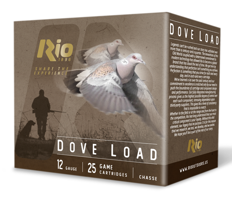 Rio Ammunition Dove Load 12 Gauge 2.75" #8 Shot - Box or Case