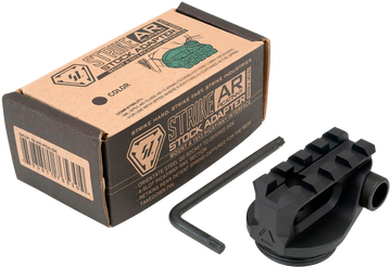 Strike Industries AR Picatinny Stock Adapter Black Anodized 6061-T6 Aluminum