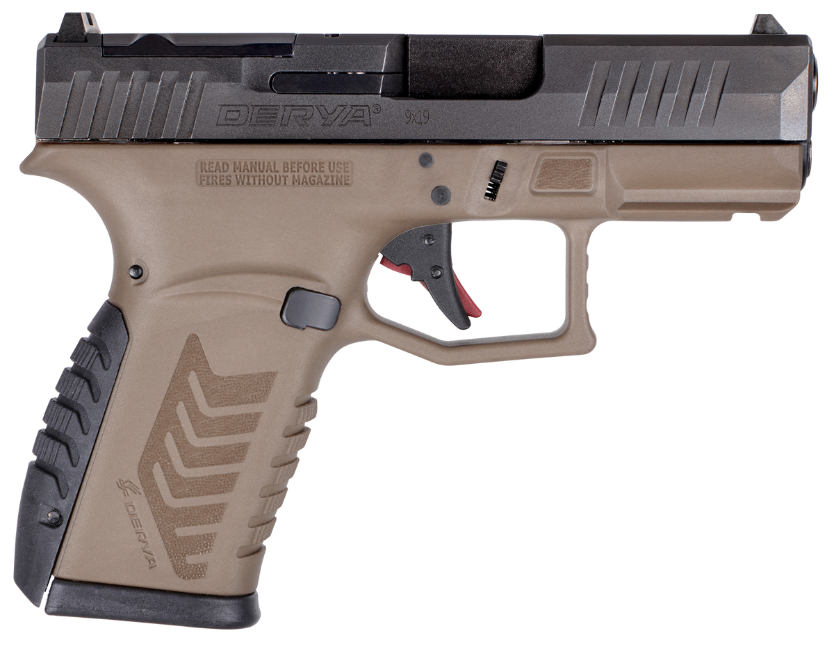 Derya Firearms DY9Z 9mm Luger 3.5" 15+1 Semi-Auto Pistol - Barrett Brown/Black