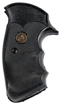 Pachmayr Gripper Professional Grip Checkered Black Rubber w/Finger Grooves S&W K/L Frame Square Butt