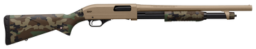 Winchester SXP Defender 20 Gauge 3" 5+1 18" Pump Shotgun - FDE Receiver, Woodland Camo Stock