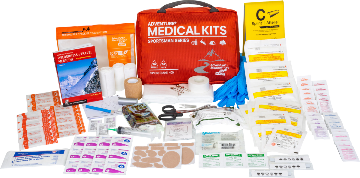 Adventure Medical Kits Sportsman 400 Medical Kit 1-10 People - Red