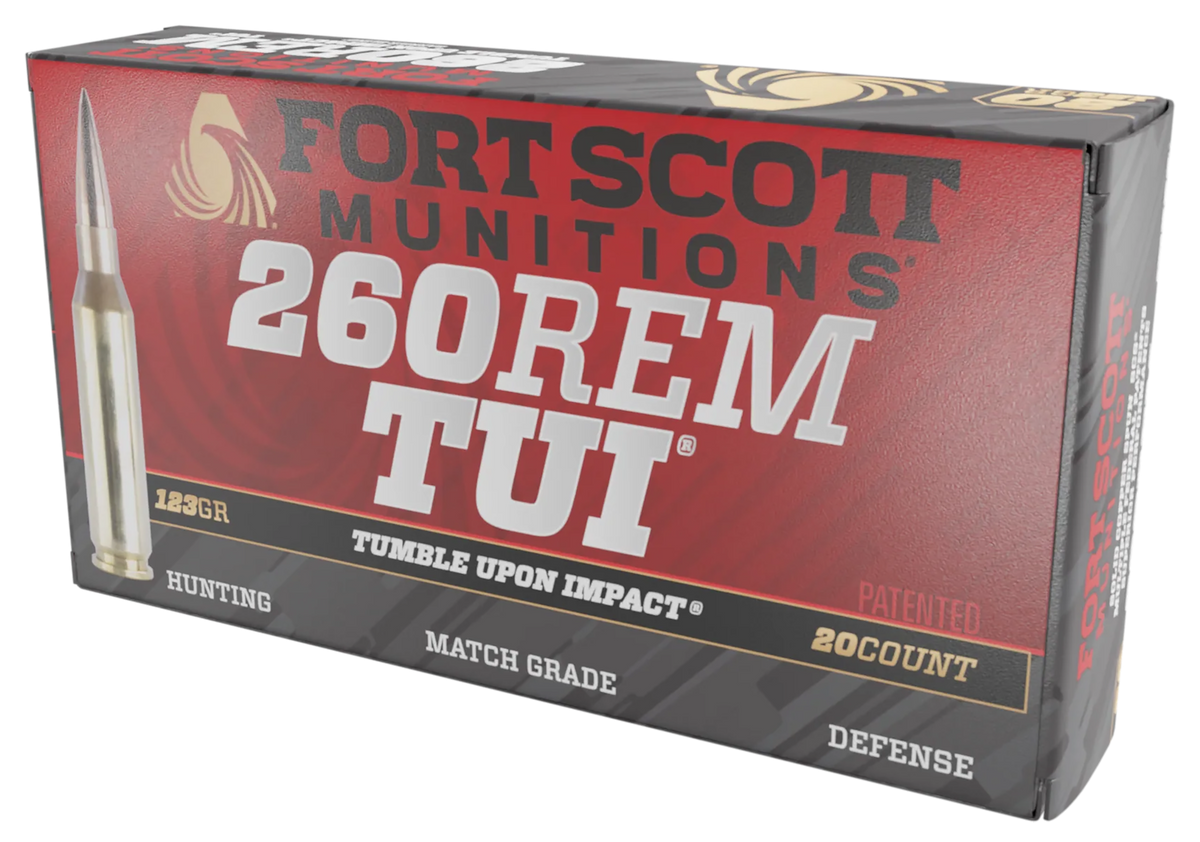 Fort Scott Munitions Tumble Upon Impact (TUI) 260 Rem 123gr Solid Copper Spun - Box or Case