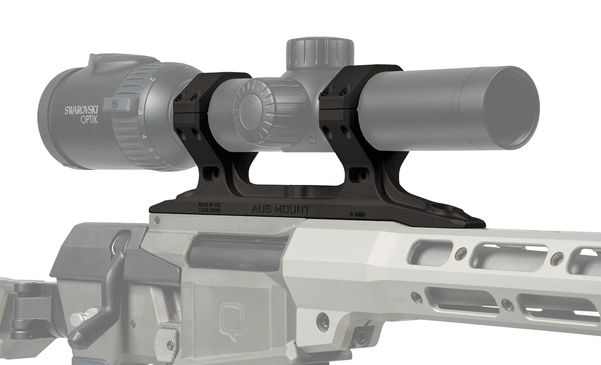 Q AUS Direct Mount 34mm Anodized Aluminum Black - Mini Fix