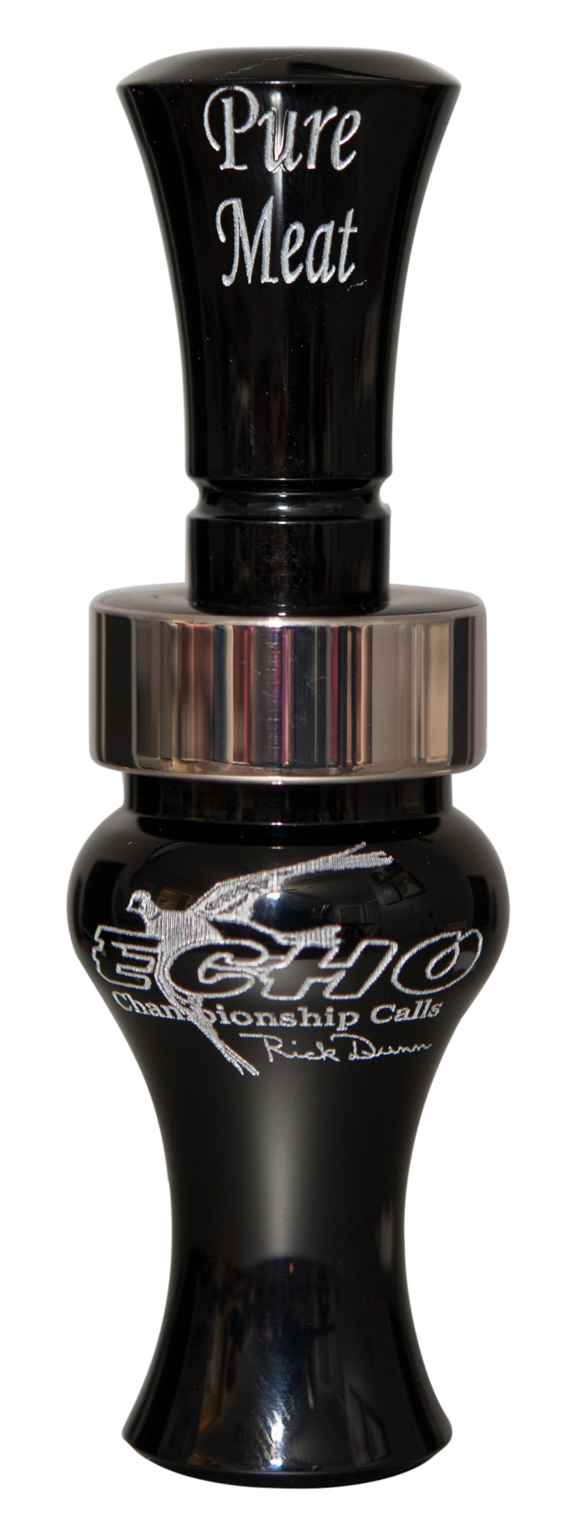 Echo Calls Pure Meat Double Reed Mallard Duck Call - Black Acrylic