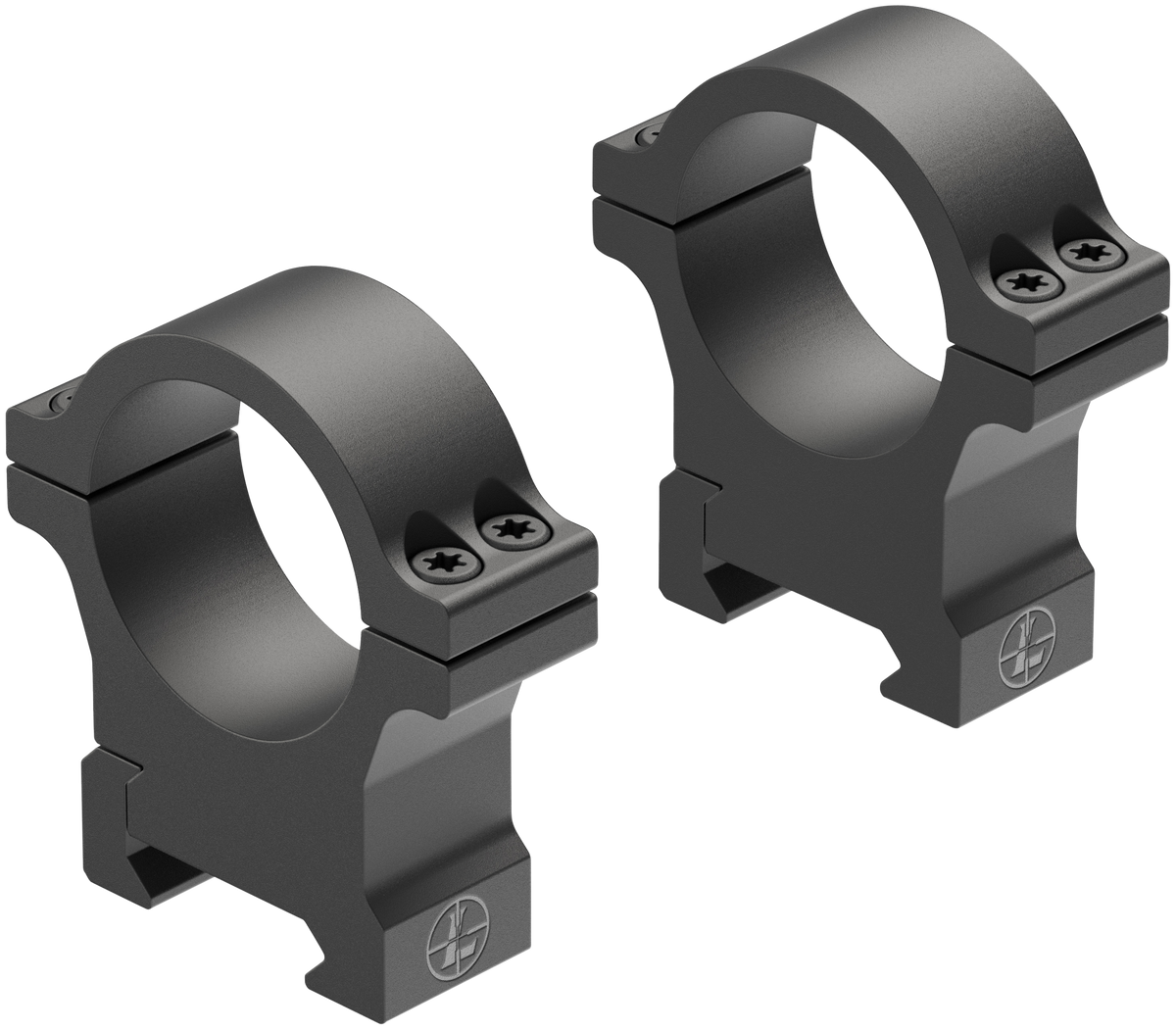 Leupold Open Range Cross-Slot 30mm High Matte Black Aluminum Scope Ring Set