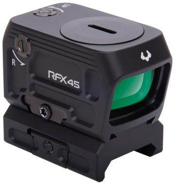Viridian RFX45 Closed Emitter Green Dot 1x 24mm x 15.5mm 5 MOA ACRO/Picatinny Low Mount - Black Anodized