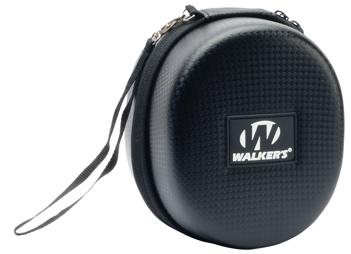 Walkers Game Ear Muff Protective Case - Black EVA w/ Lanyard