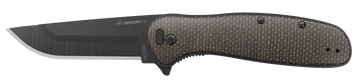 Outdoor Edge Razor VX2 3" Folding Plain 420J2 SS Brown/Burlap Micarta